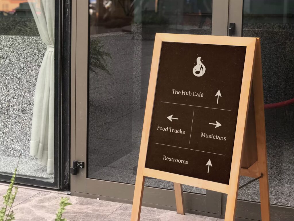Hub and Soul wayfinding sign